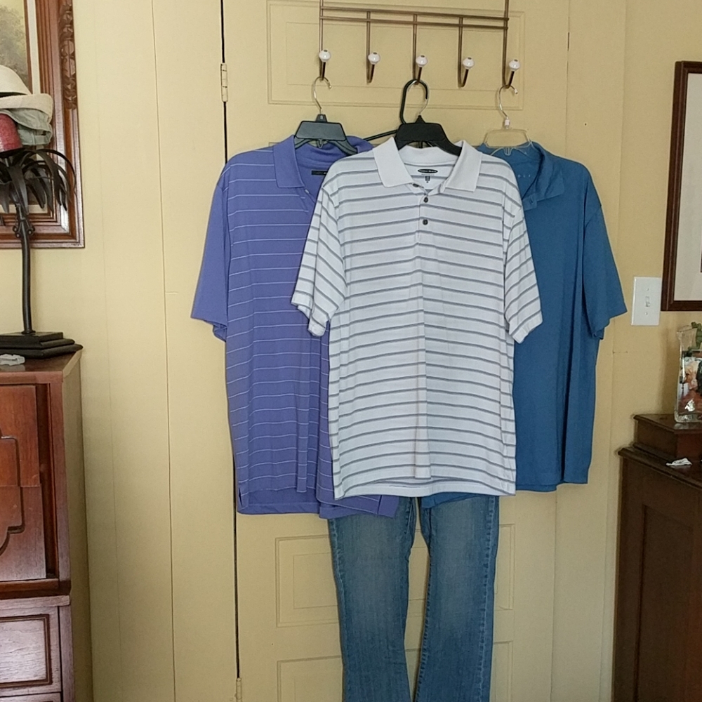 3 golf shirts